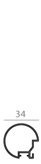 Number 34 with underline on black background