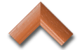 Cherry wood picture frame molding corner sample