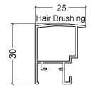 Aluminium 3D profile 868X. profile drawing. Suitable for 3D object framing or tricot framing. Debex Suisse AG