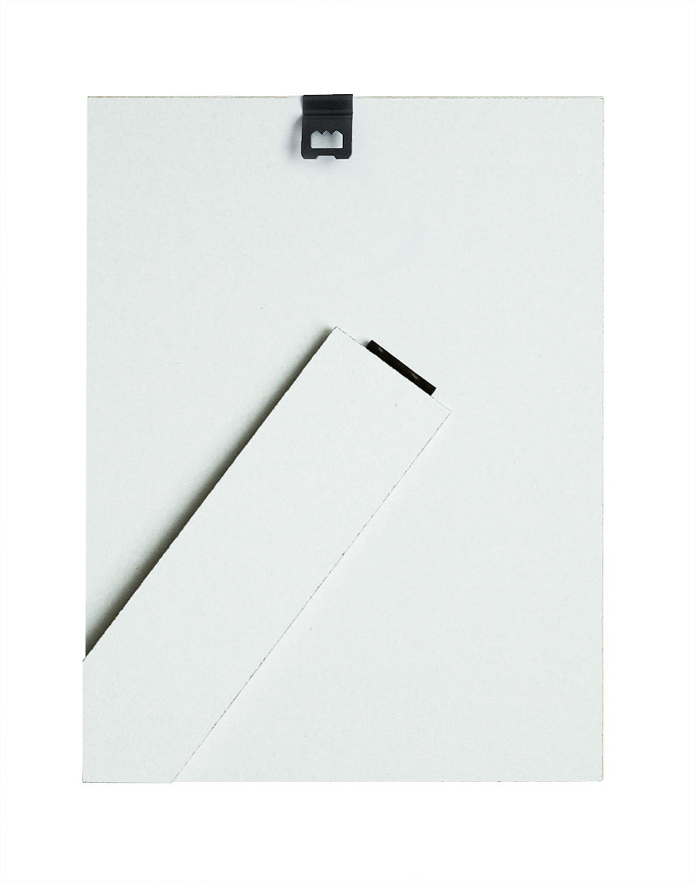 MDF Easel Back white, with sliding hanger