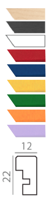 Picture frame profile colors and dimensions diagram