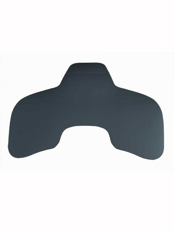 Contoured black office chair mat for floor protection